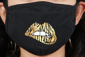 Tiger Lips Printed Fabric Face Mask