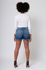 Load image into Gallery viewer, Perfect Stretch 90&#39;s Distressed Shorts
