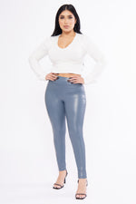 Load image into Gallery viewer, VEGAN HIGH RISE SKINNY PULL ON LEGGING
