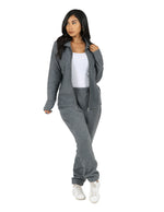 Load image into Gallery viewer, Active Fleece Mock Neck Raglan Jacket and Jogger Set
