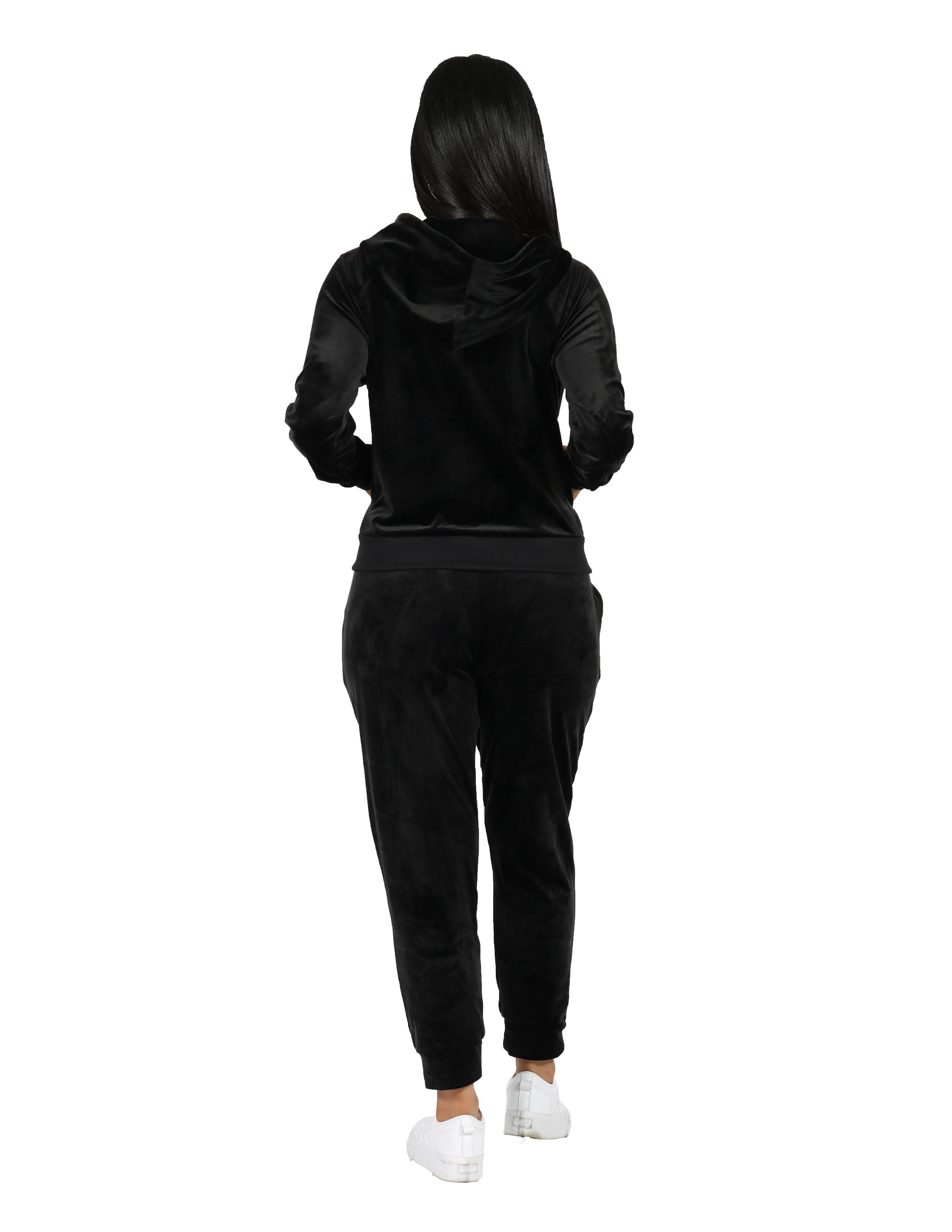 She's Verified Zip Hoodie Jacket and Jogger Velour Active Set