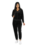 Load image into Gallery viewer, She&#39;s Verified Zip Hoodie Jacket and Jogger Velour Active Set
