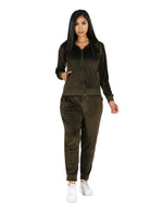 Load image into Gallery viewer, She&#39;s Verified Zip Hoodie Jacket and Jogger Velour Active Set
