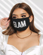Load image into Gallery viewer, Bling Wording Glam Face Mask

