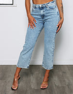 Load image into Gallery viewer, Crop Straight Denim Jeans
