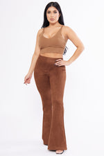 Load image into Gallery viewer, Suede High Rise Flare Pants
