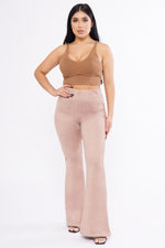 Load image into Gallery viewer, Suede High Rise Flare Pants
